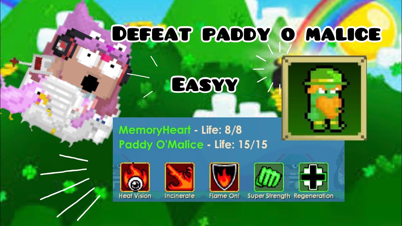 Growtopia | Defeat Paddy O'Malice [EASY!!]