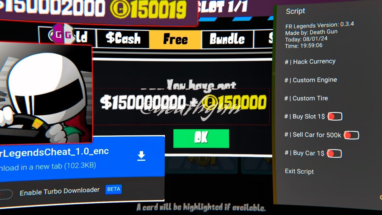 FR Legends 0.3.6 Mod Menu Script game guardian