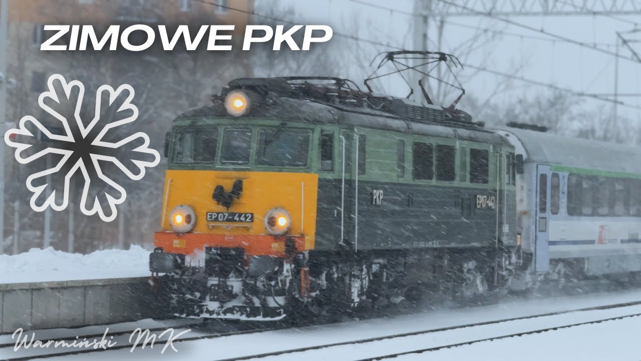 Polska kolej PKP zimą ❄️ - Pociągi w śniegu!