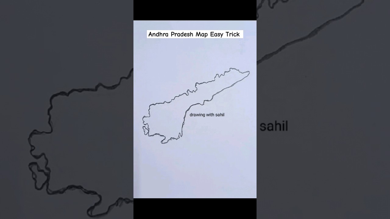 Andhra pradesh map easy drawing | how to draw andhra pradesh map #andhrapradesh #map #manchitra