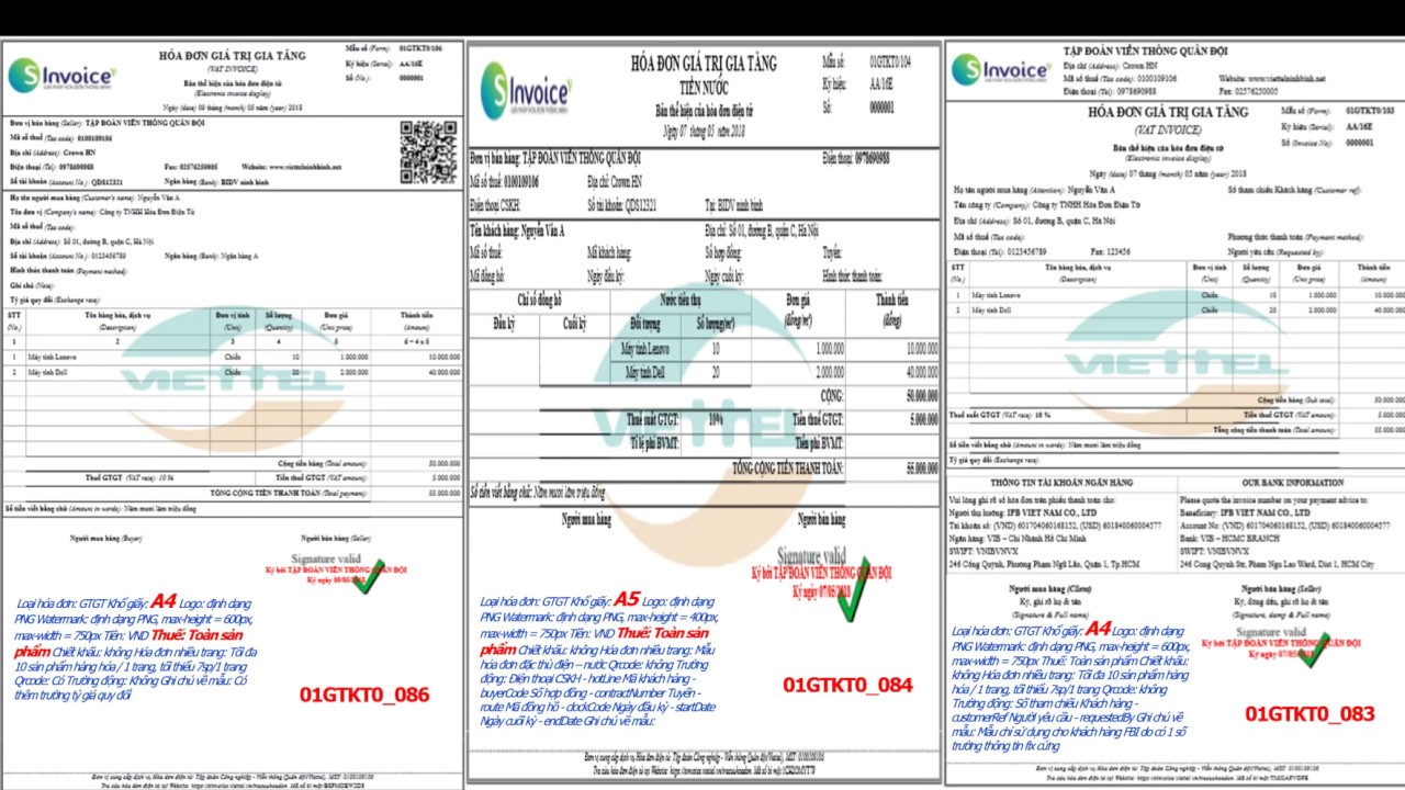 [HDDT VIETTEL] _HƯỚNG DẪN SỬ DỤNG MẪU H&Oacute;A ĐƠN ()