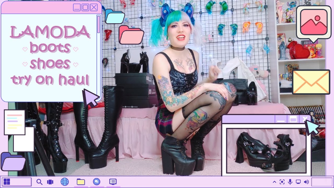 ☠️ Примерка готических сапог LAMODA от Лили 👢