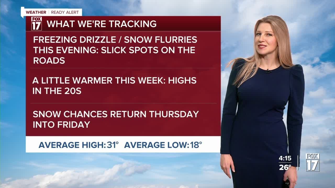 Monday PM Forecast: Slick roads this evening