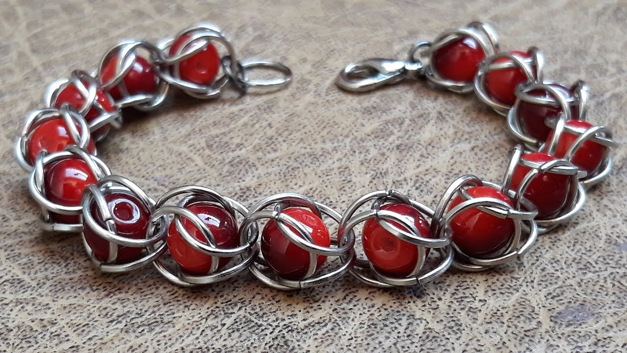 Hermosa Pulsera de Argollas y Perlas...Clase #209!!!