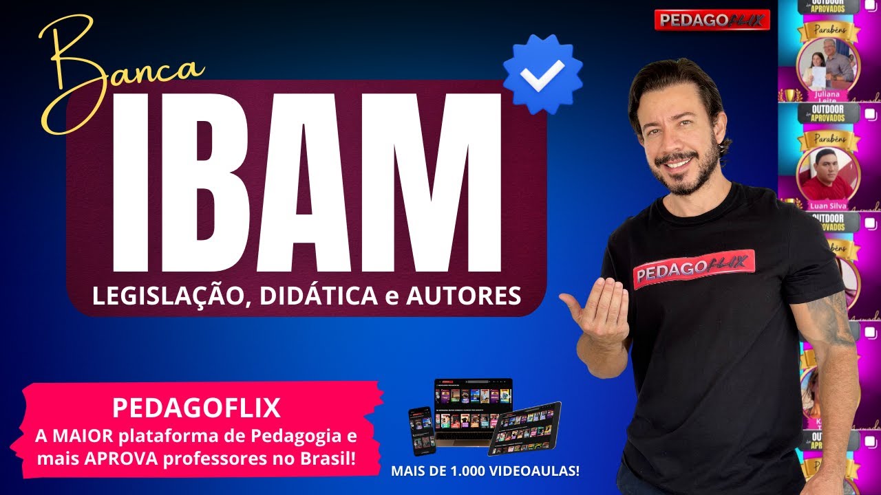🔴Ao vivo: Quest&otilde;es de provas da Banca IBAM (Legisla&ccedil;&atilde;o, Did&aacute;tica e Autores)