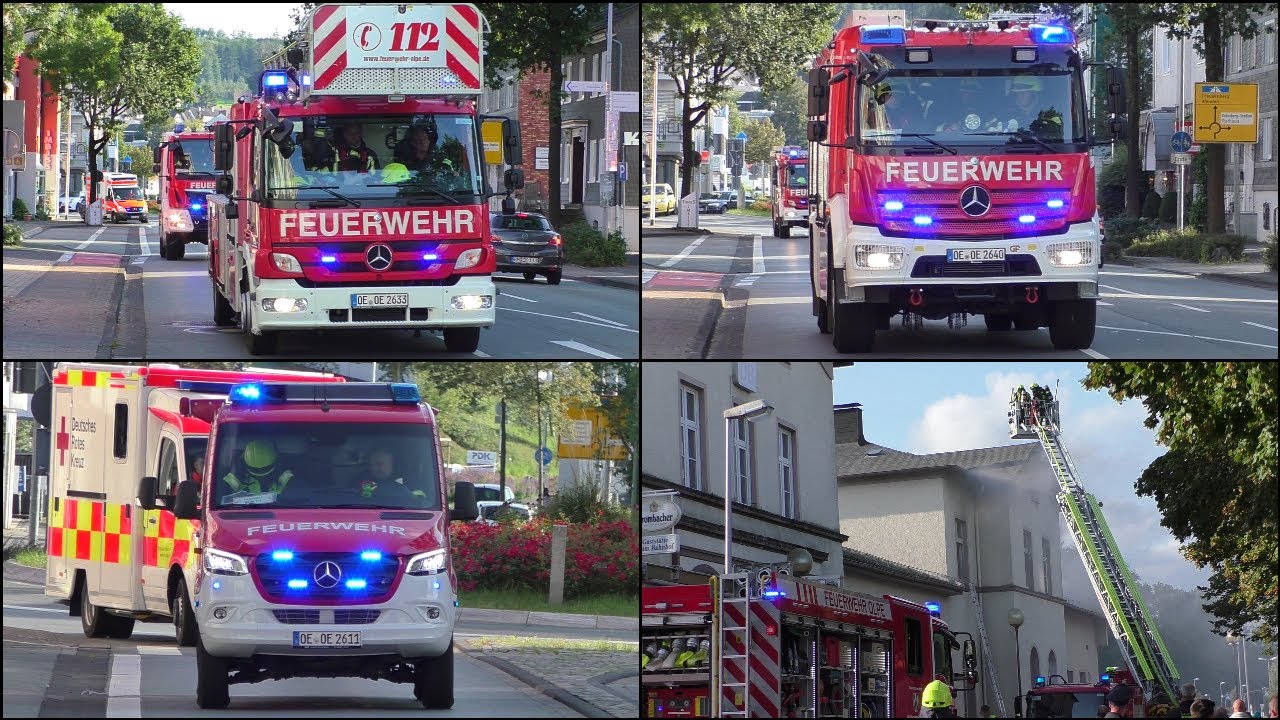 [BRAND AM BAHNHOF!] Feuerwehr & Rettungsdienst Stadt Olpe im Großeinsatz nach Großbrand am Bahnhof!