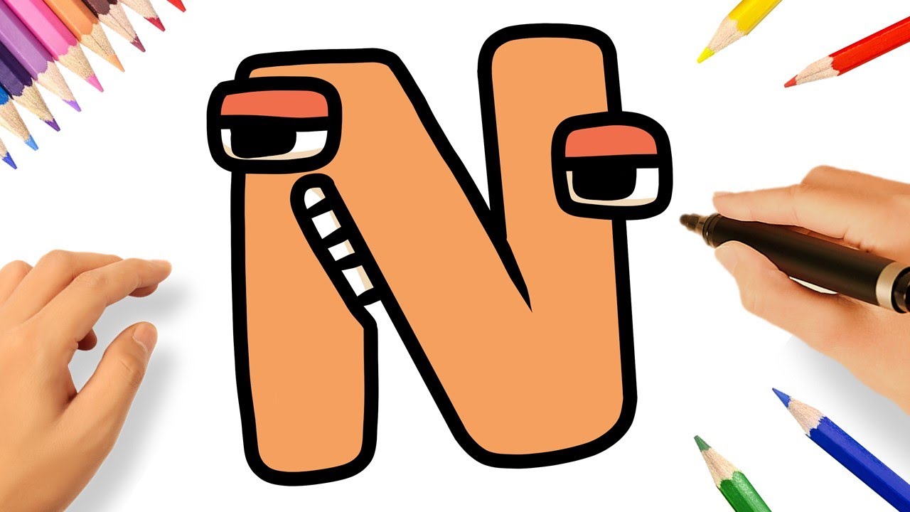 HOW TO DRAW ALPHABET LORE N 😁