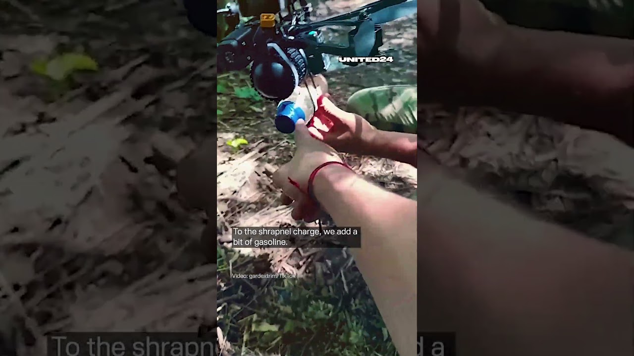 Ukrainian Soldier Improved Drone Munition to Make It More Effective Against the Enemy #warinukraine