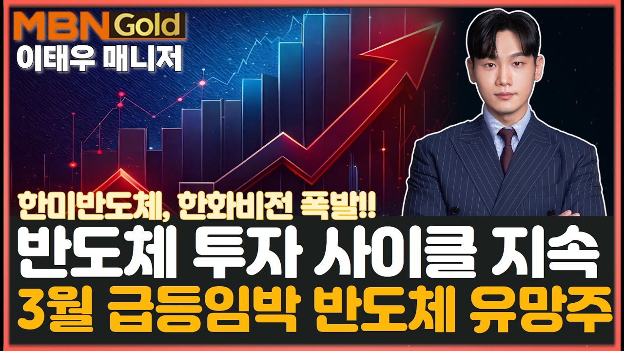 [MBN골드 이태우] 반도체 투자 사이클 지속! 3월 급등 임박 반도체 유망주는?!