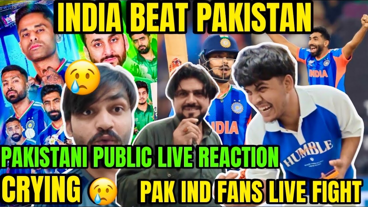 LIVE INDIA 🇮🇳 BEAT PAKISTAN 🇵🇰 REACTIONS | PAKISTANI & INDIANS VLOG | PAK FANS CRYING LAST 2 OVERS