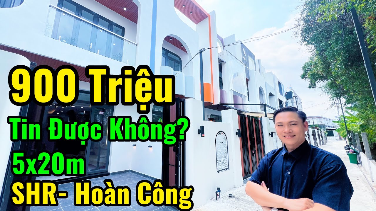 👉Nhà Phố chỉ 900 Triệu vào ở- 5x20 SHR đã hoàn công. 1km Tới Chợ Trung Thành, KCN Cầu Tràm