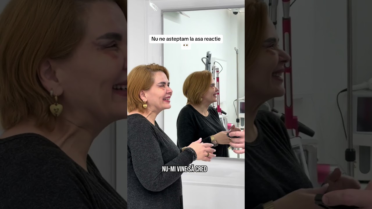 Reacție WOW 🤯 a pacientei noastre, când a văzut rezultatul operației de Blefaroplastie superioară
