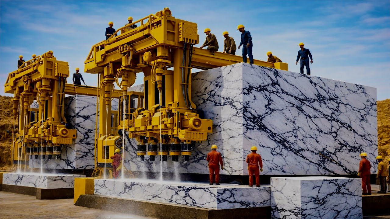 Extreme Marble Truck Loading in Mountains | Quarry to Factory Journey