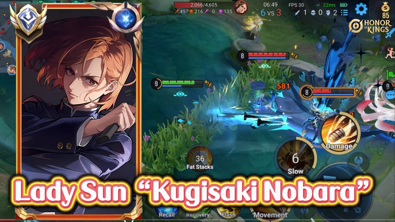 Lady Sun｜Legendary Skin｜Kugisaki Nobara｜Honor of Kings x Jujutsu Kaisen Collab