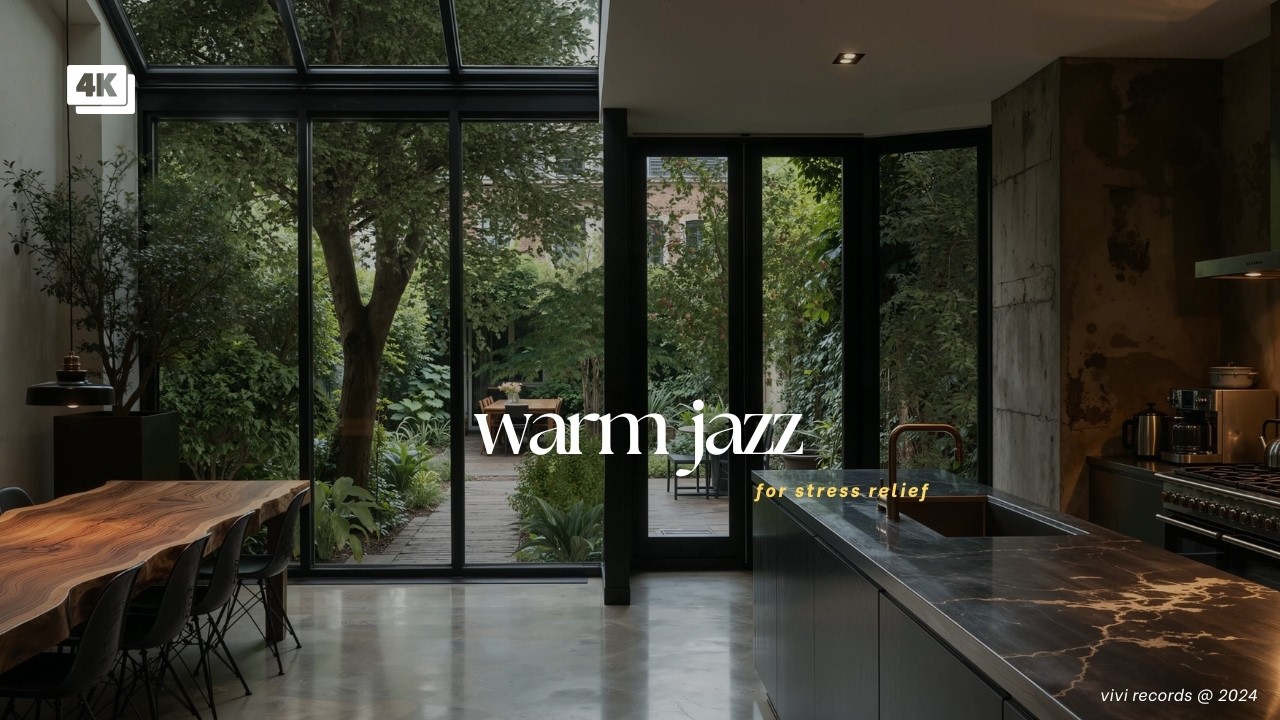 Warm Kitchen Jazz in April Morning | Relaxing Jazz Music For Stress Relief, Focus and Calm