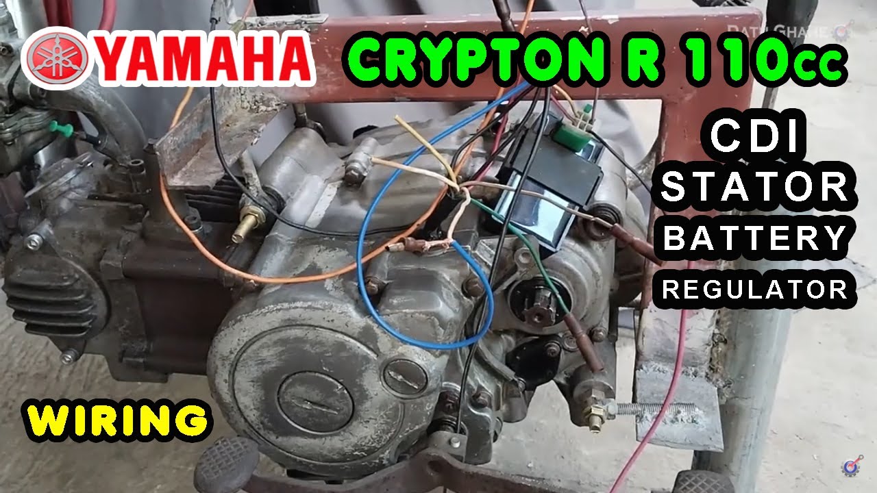 Wiring Diagram CDI Stator Regulator with or without Battery Connection - Yamaha Crypton #motorcycle