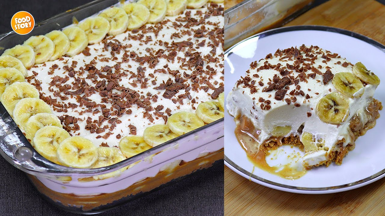 Banoffee Pie Recipe,Creamiest Pie,Easy Dessert Recipe,Banana - Toffee recipe by Samina Food Story