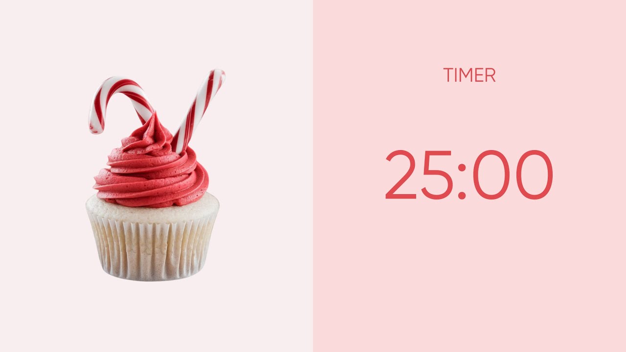 25 Minute Countdown Timer - No music | Focus | Study | Break | Productivity