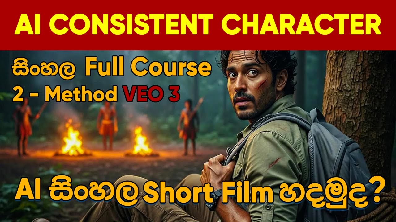 AI වලින් එකම චරිතය දිගටම තියාගන්නේ කොහොමද? | Full Sinhala Short Film Course එකක්.