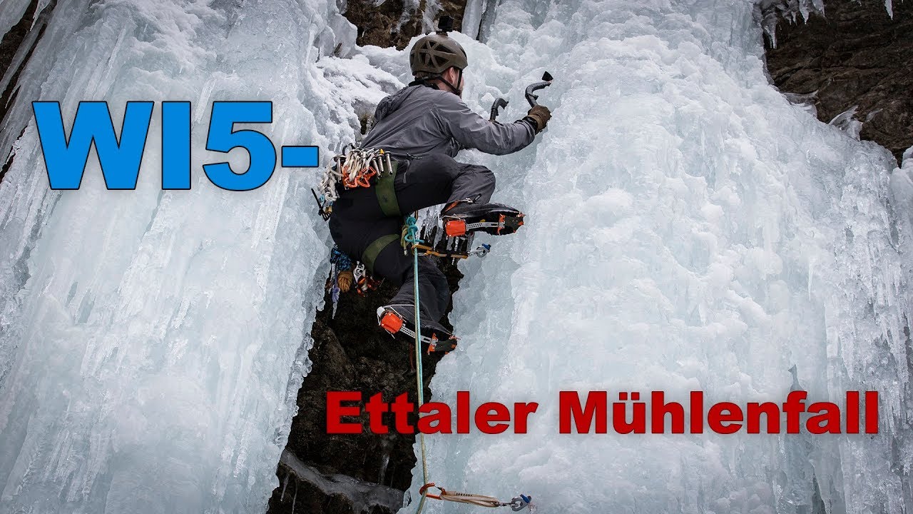 Erstes mal Säule - Ettaler Mühlenfall - Eisklettern WI5