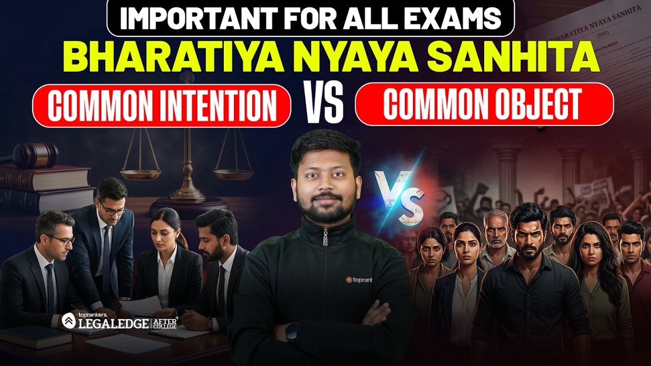 Common Intention vs Common Object | Difference Between BNS Criminal Law Concept?  Important Topic