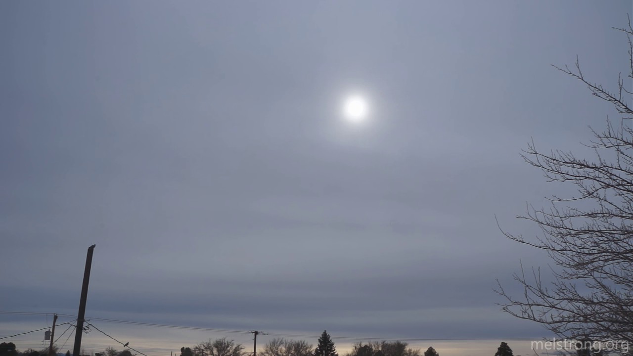 Time lapse of thickening altostratus clouds over Albuquerque