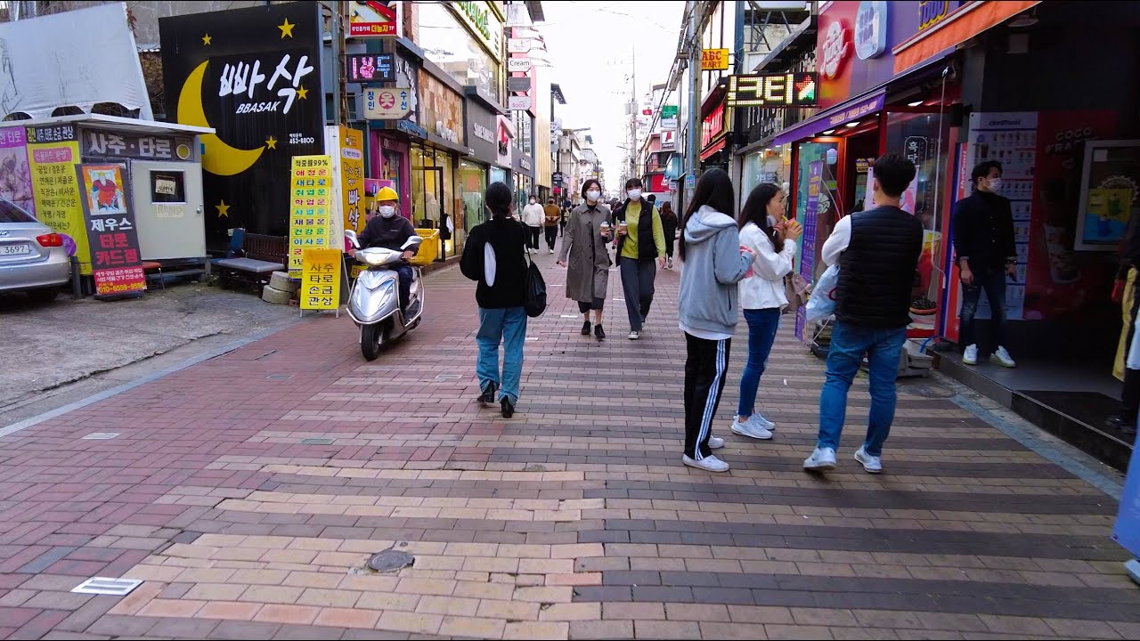 【Korea City Tour 4k】 Downtown Gumi | Shopping Street & Market 구미시내 구미역 문화로 거리 걷기