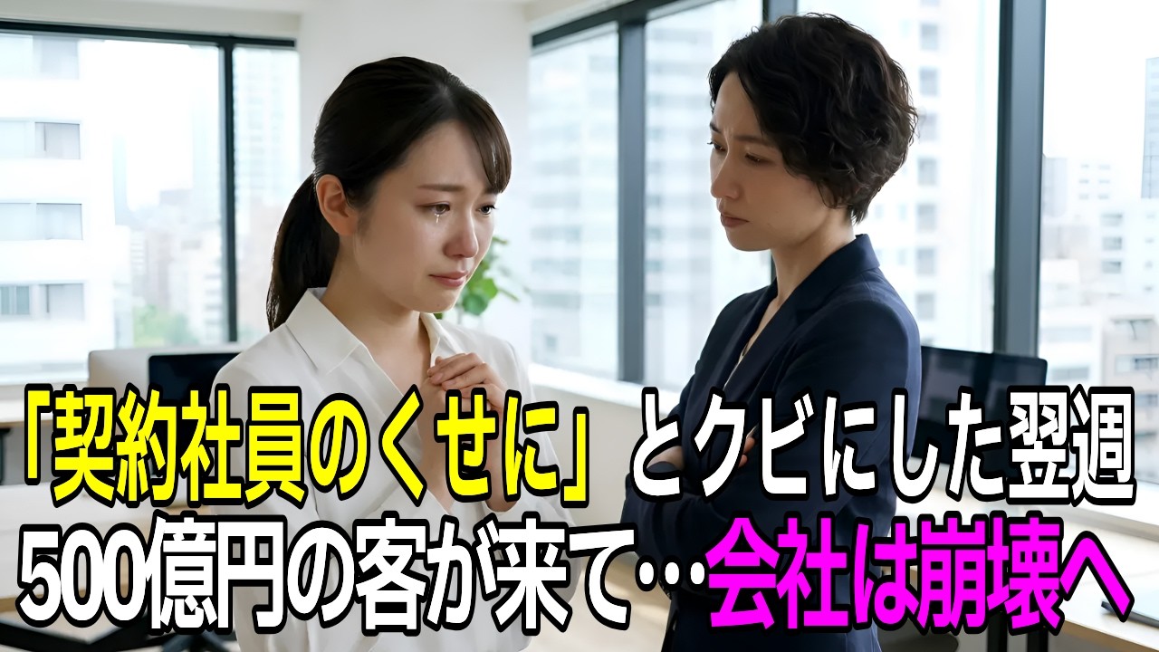 実は大物と知らず、誠実に対応した契約社員をクビにした上司。翌週、会社は崩壊の危機に…【感動する話】【朗読】