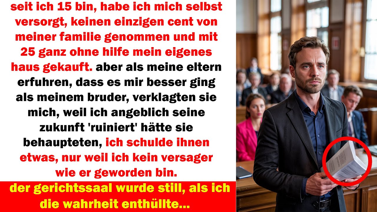 meine eltern verklagten mich, weil ich erfolgreicher war als mein bruder – doch ich hatte beweise