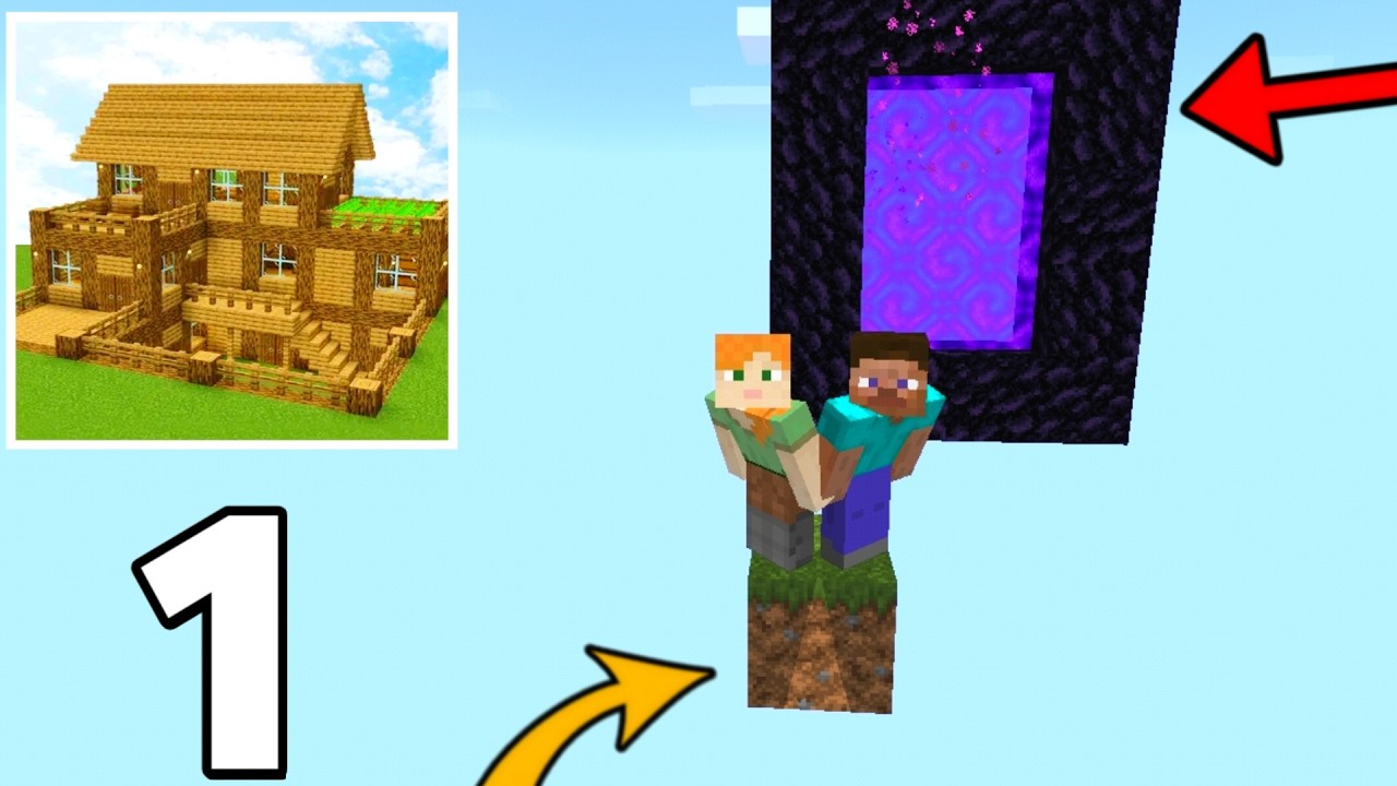 New block crazy robo world one block survival gameplay walkthrough episode 1 