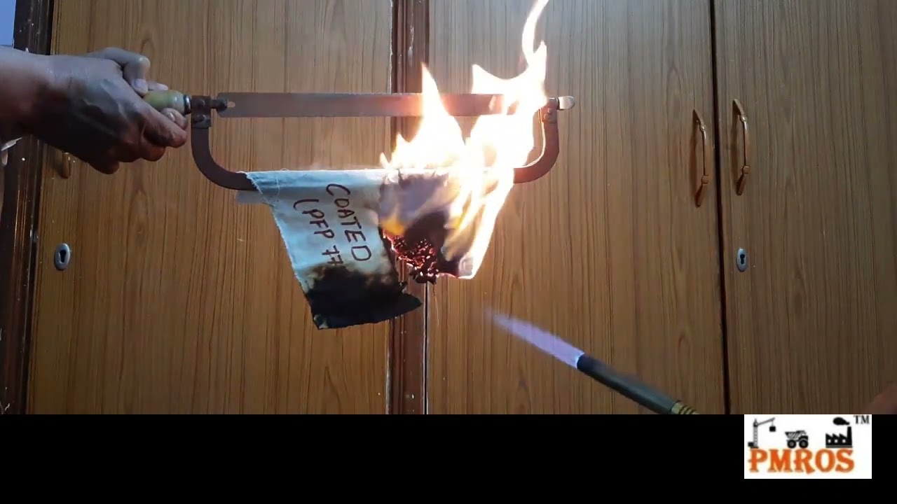 FIRE TEST ON FABRIC