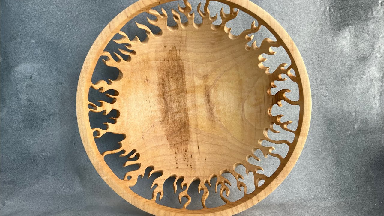 The Sun Bowl - wood turning and power carving a bowl