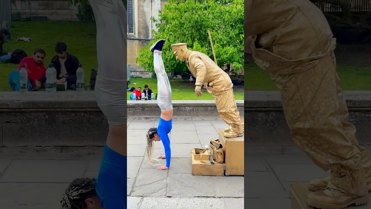 LEVITATING GoldMan STATUE SHOCKED Me Prank Gone WRONG! 😱 How Did He MOVE!? @silvermanstatueofficial