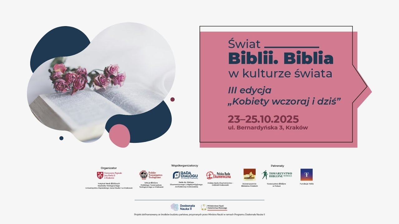 „Świat Biblii. Biblia w kulturze świata”. III edycja: „Kobiety wczoraj i dziś” – 23.10.2025
