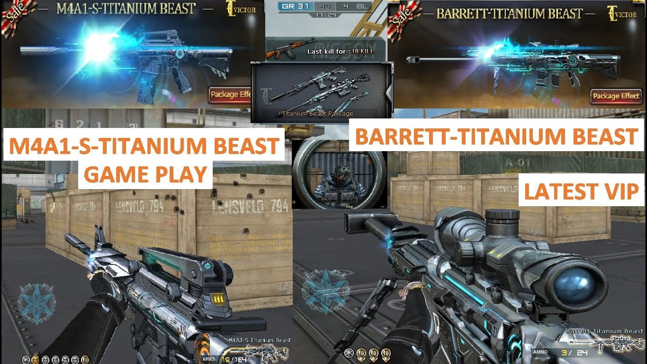 NEW VIP BARRETT-TITANIUM BEAST & M4A1-S-TITANIUM BEAST IN CROSSFIRE PH 2020