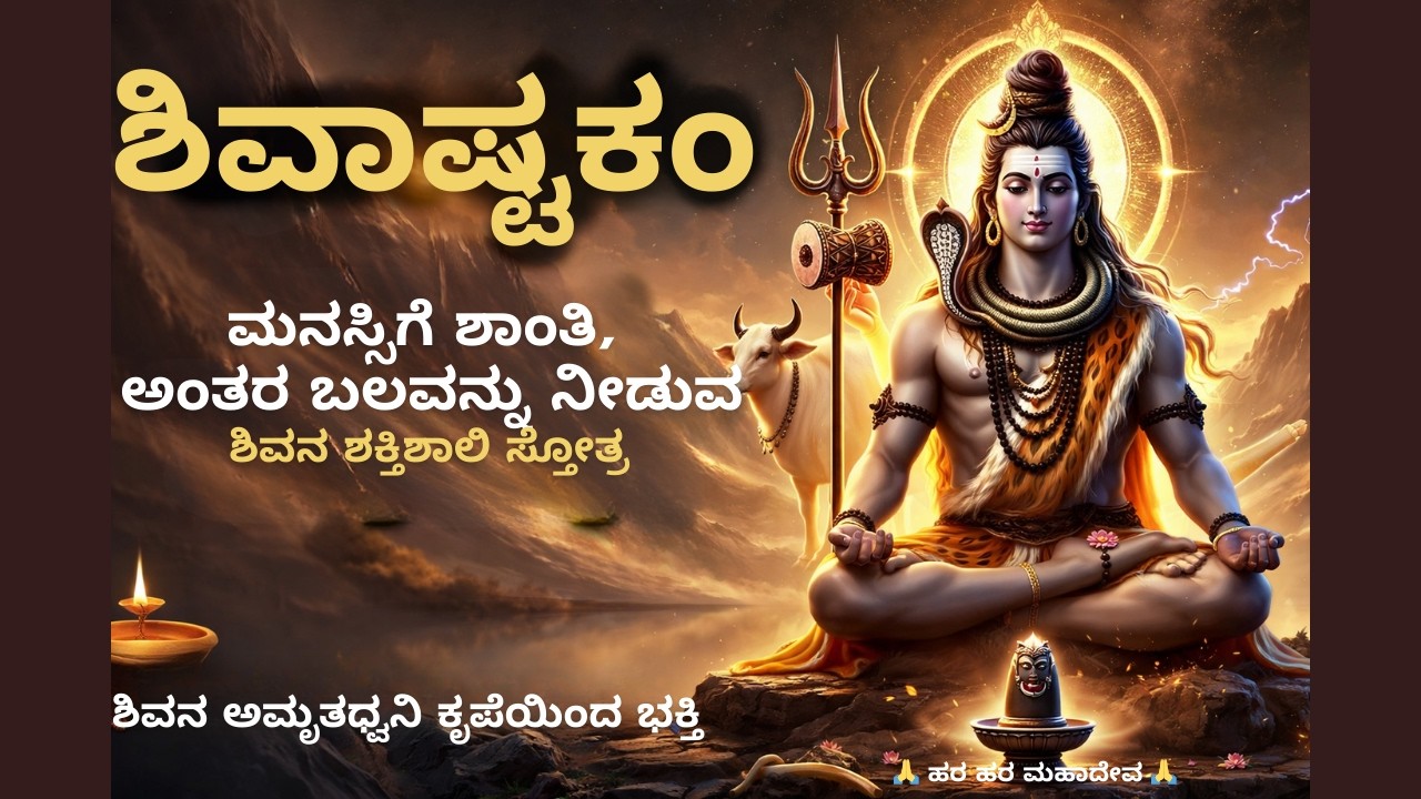 ಶಿವಾಷ್ಟಕಂ ಕನ್ನಡದಲ್ಲಿ | ಶಿವಾಷ್ಟಕಂ | ಶಾಂತಿ, ರಕ್ಷಣೆ ಮತ್ತು ಆಂತರಿಕ ಶಕ್ತಿಗಾಗಿ ಶಕ್ತಿಯುತ ಶಿವ ಸ್ತೋತ್ರ