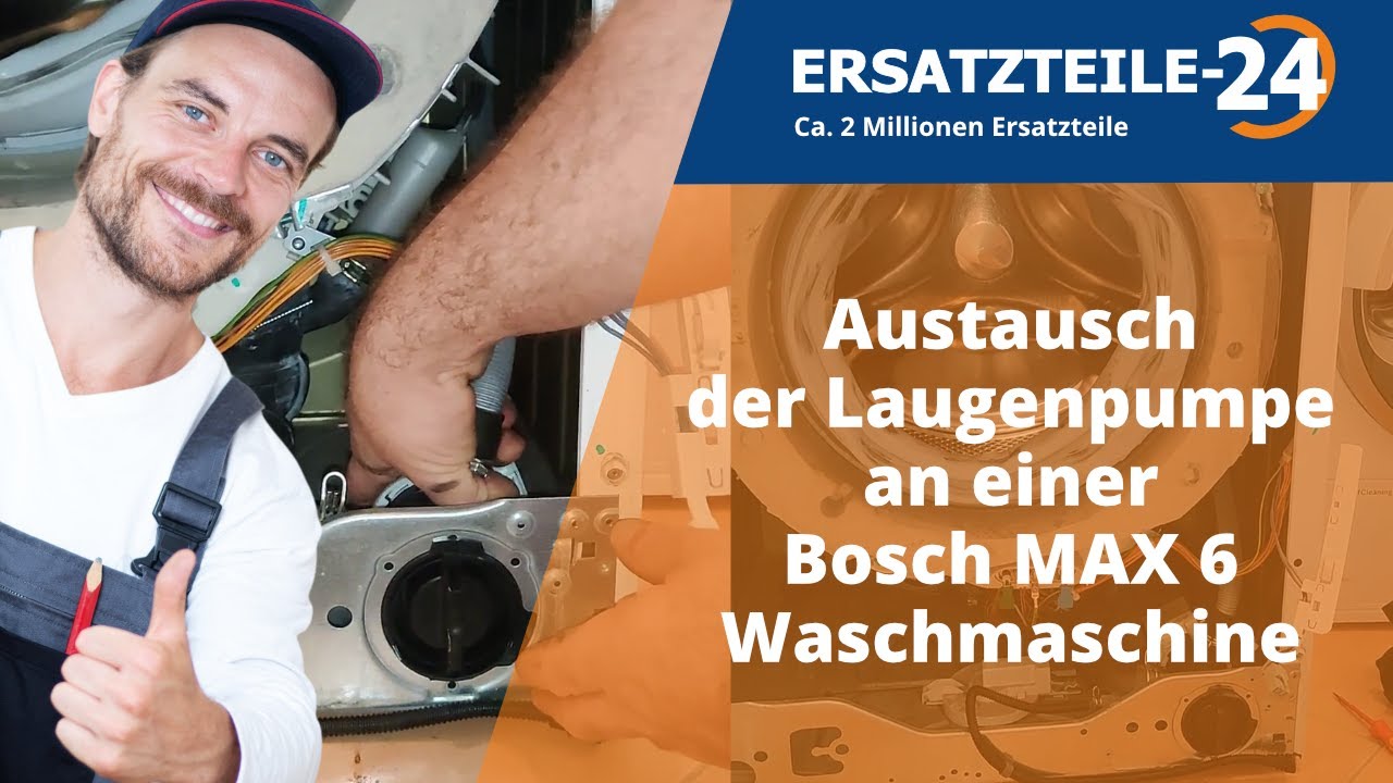 Laugenpumpe wechseln bei Bosch MAXX 6 Waschmaschine (z.B. Fehler E18) - Schritt für Schritt