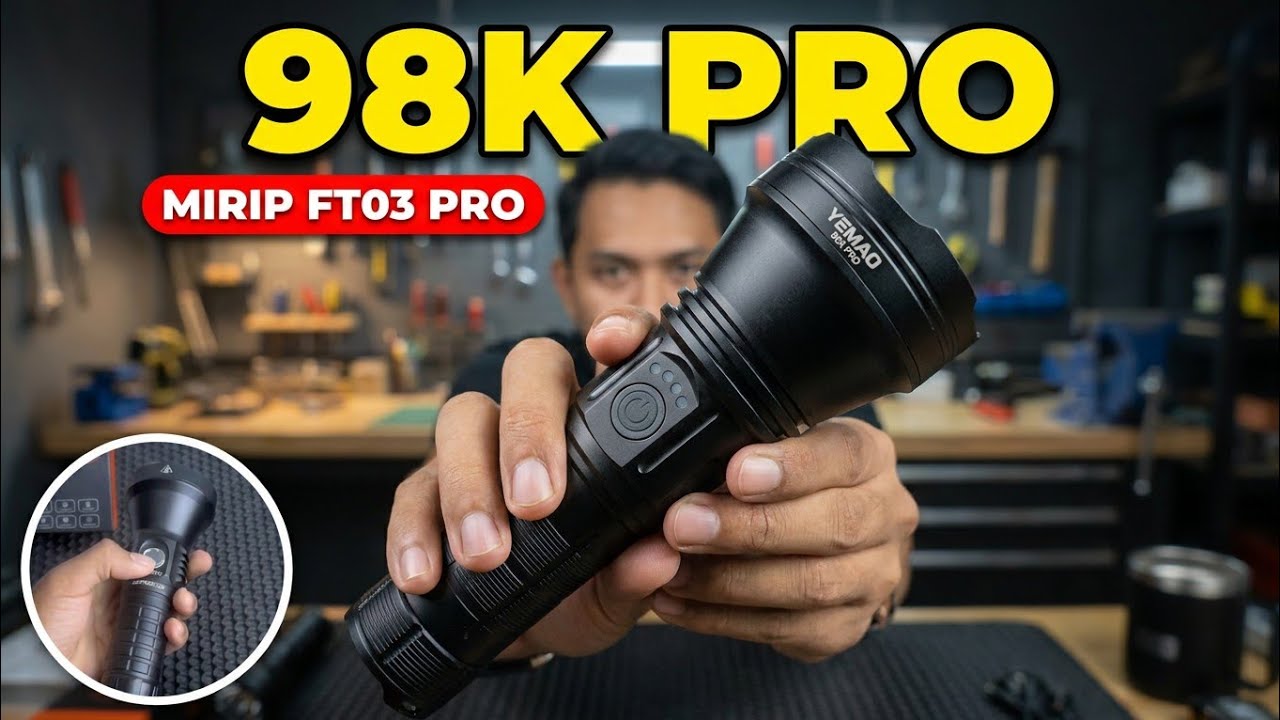 Mirip Astrolux Ft03 Pro, Senter Sorot Fokus Jauh YEMAO 98K PRO VS 98K Pro Max #flashlight  #senter