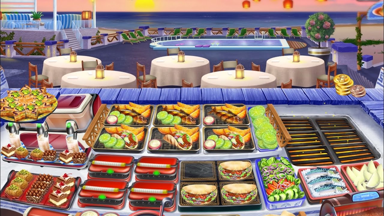Cooking Fever - Sirtaki Taverna Level 40 🥙🐟 (3 Stars/Orders Memorized)