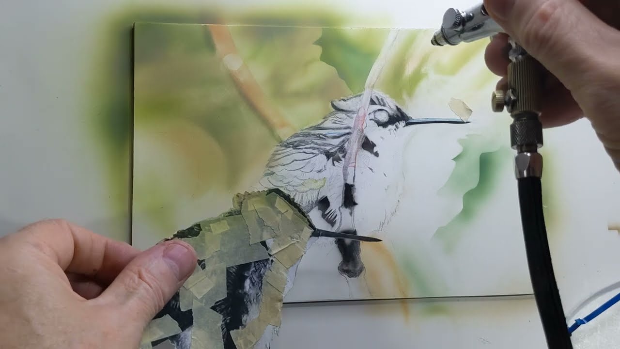 painting an out of focus background on Claybord...