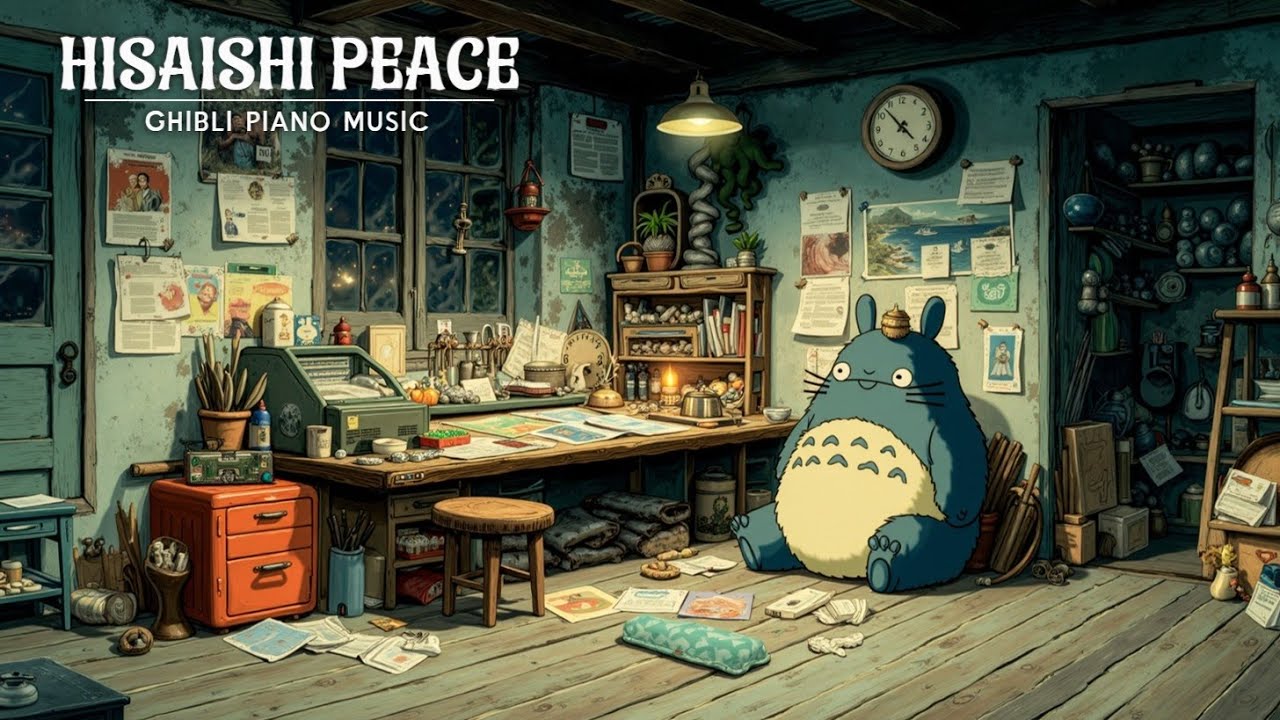 Расслабляющая фортепианная музыка Ghibli для учебы | Саундтреки к аниме Джо Хисаиши