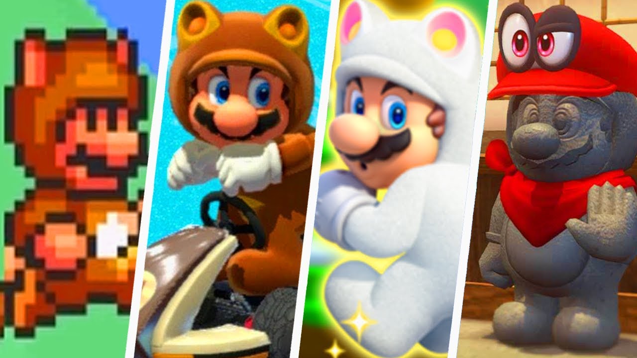 Evolution of Tanooki Mario (1988 - 2019)