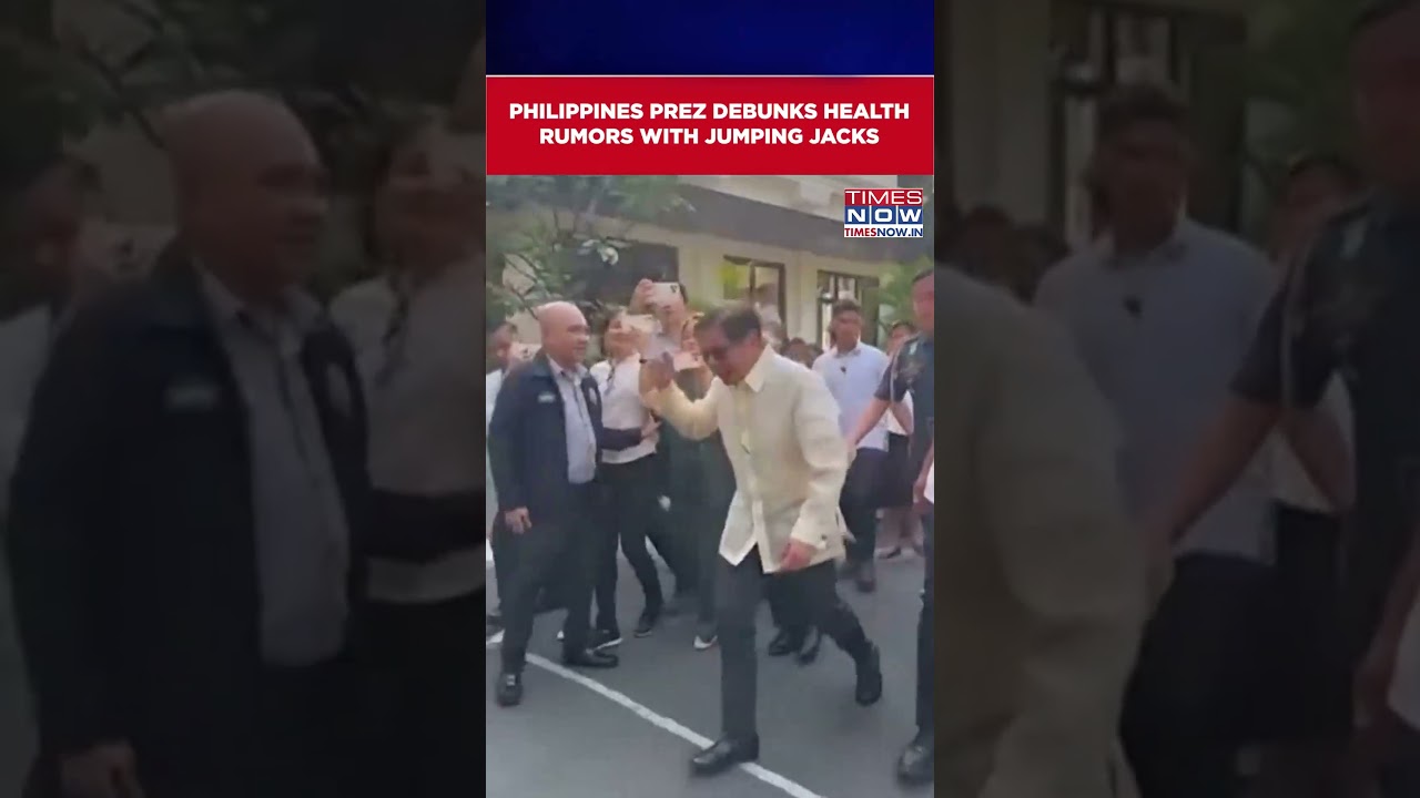 Philippine President Marcos Debunks Health Rumors With Jumping Jacks #shorts
