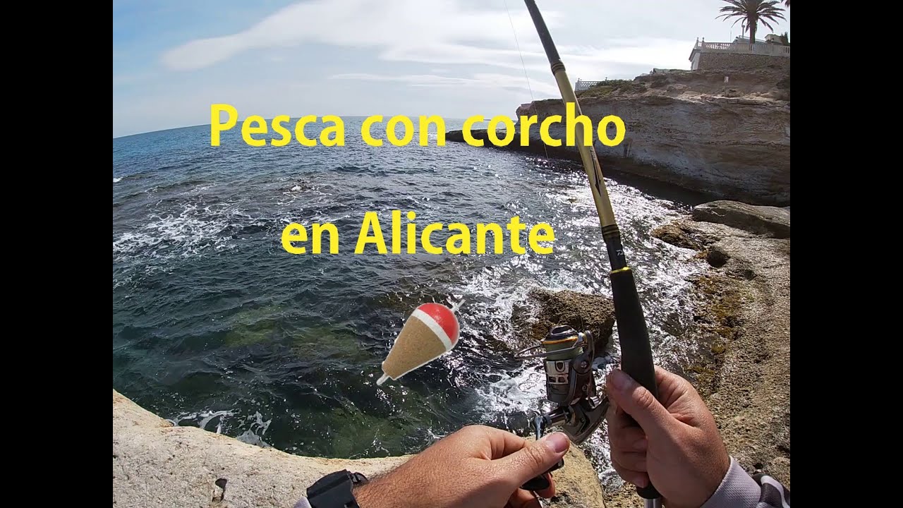 Pesca con corcho en Alicante[con caña de rockfishing🎣]Mi primer vídeo en YOUTUBE.