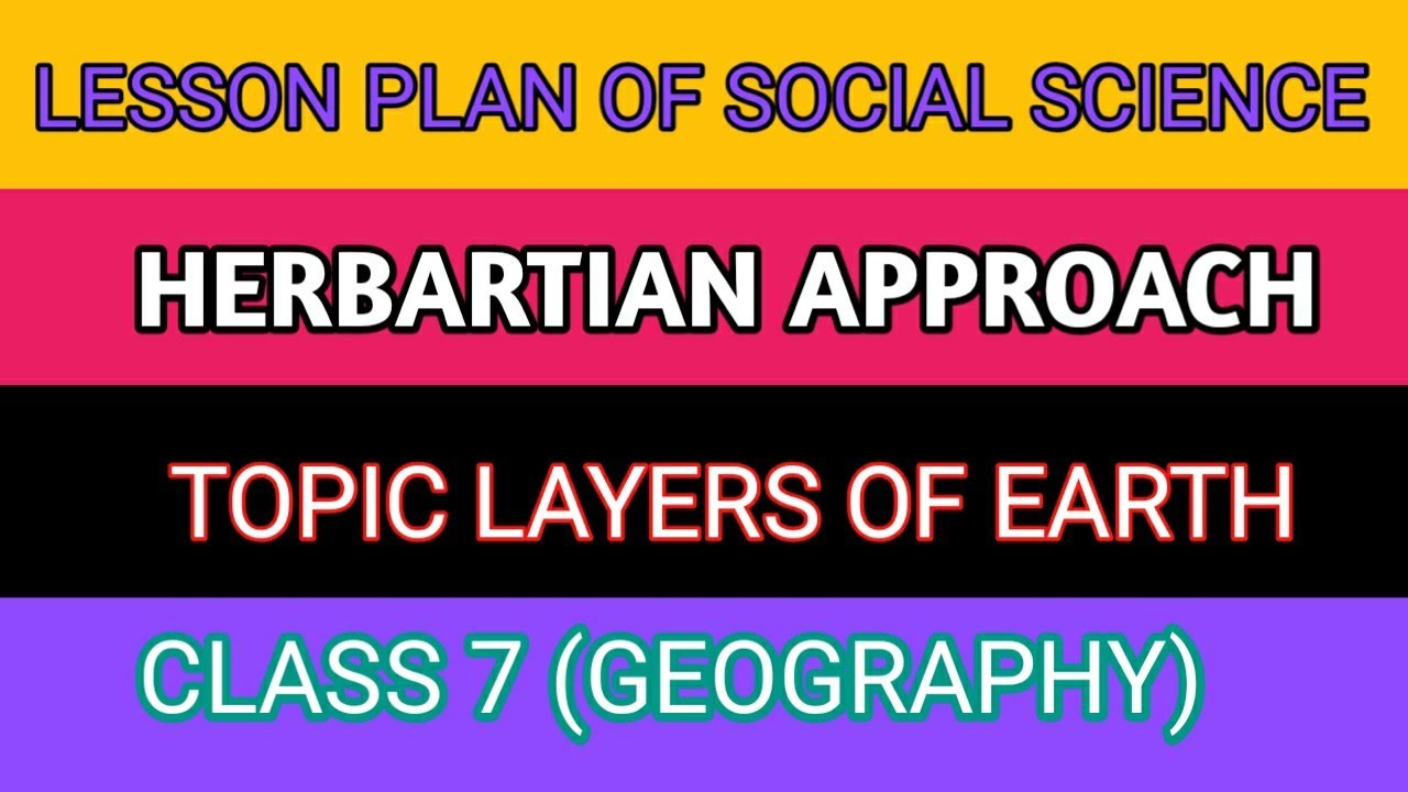 lesson plan of social science.. Herbeartian approach..Layers of earth.. Geography..class 7..