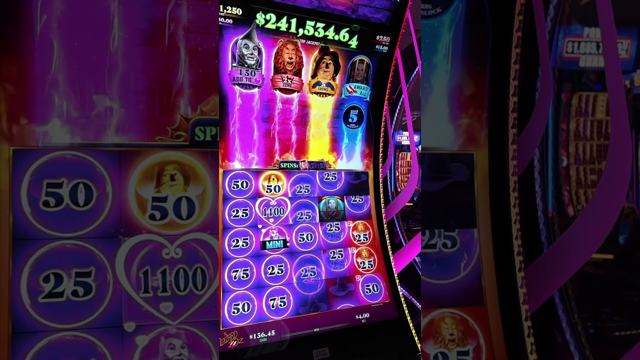 The NEW Wizard of OZ Slot Bonus is CRAZY!! #slots #casino #lasvegas
