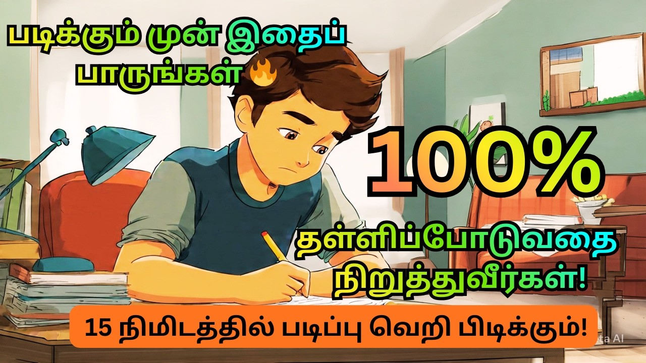 ⚠️ Warning: படிக்கும் முன் இதைப் பாருங்கள் 🔥 இனி உங்கள் படிப்பை 🔥 100% தள்ளிப்போட முடியாது!