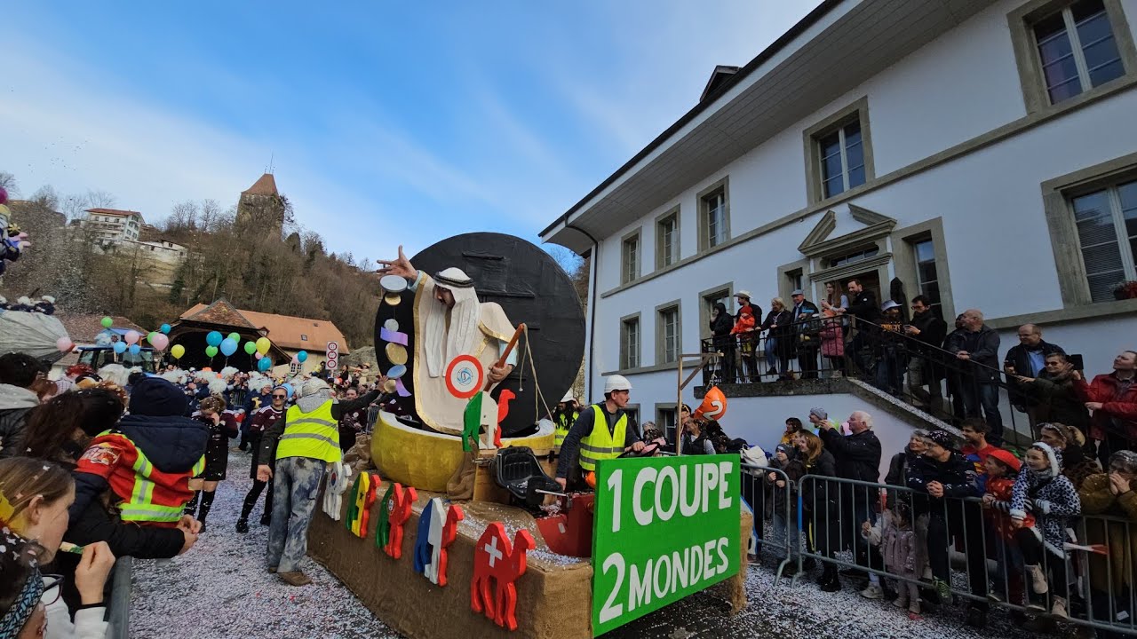 Carnaval des Bolzes 2023 Fribourg, 55ème édition. Concert Apéro des Guggen et Grand Cortège