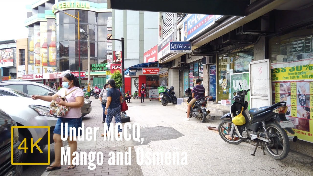 Mango Square to Osme&ntilde;a Circle, Cebu, Philippines, Under MGCQ【4K】