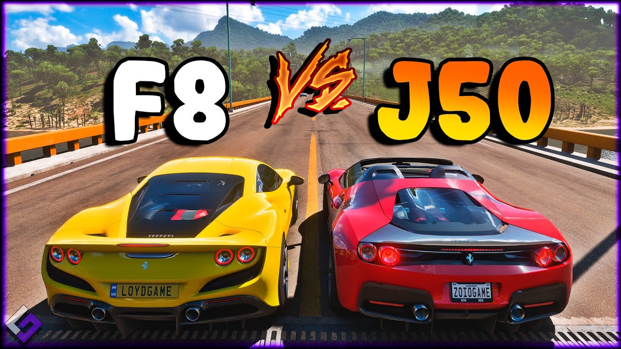 FORZA HORIZON 5 - FERRARI F8 TIBUTO vs FERRARI J50